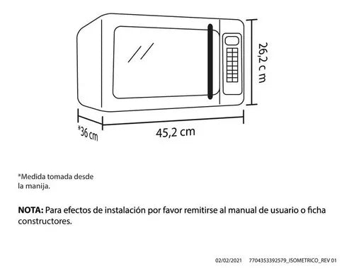 Horno Microondas Haceb Azafrán 0.7 (20 Litros)